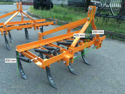 cultivator for tractor width 169cm 7 tynes for soil preparation and weeds disrupting mod de 165 7