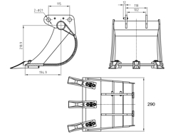 mini backhoe for universal compact tractors drs 1000