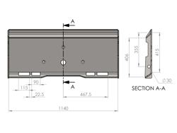 snow plow for up to 3 0 ton skid steer loaders ln 220 m