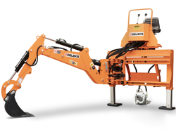 universal backhoe with bucket for agricultural tractors mod drs 2000t