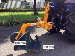enkel plog för traktorer såsom iseki kubota dp 18