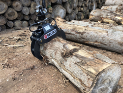 hydraulisk skogskran med timmergrip för montering på traktor crab 3000