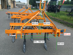 5 pinnars harv 120cm bred för traktorer som kubota iseki mod de 120