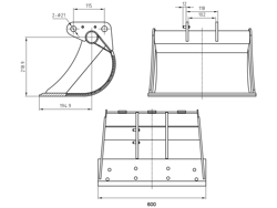skopa till minigrävare b 600drs