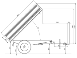 3 vägs hydraulisk tippvagn til traktor rm 14t3s