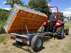 3 vägs hydraulisk tippvagn til traktor rm 14t3s