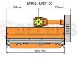 slagklippare betesputsare för traktor 14 40 hk 100cm lince 100