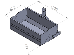 manuell transportskopa med tipp bucket 120 h