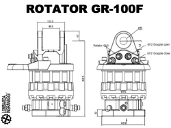 timmergrip med fast pendulerande rotator för grävmaskiner skogskranar dk 18 gr 100f