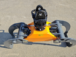 timmergrip med fast pendulerande rotator för grävmaskiner skogskranar dk 18 gr 100f