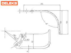 tung jordfräs för traktorer arbets bredd 220cm för jordbearbetning mod dftr 220