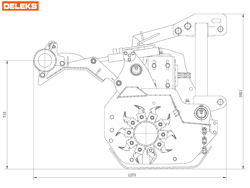 slagklippare för traktor med justerbar sidoförskjutning gorilla 220