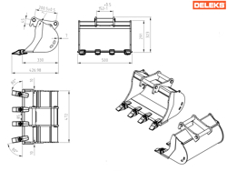 skopa till minigrävare s100 500s30