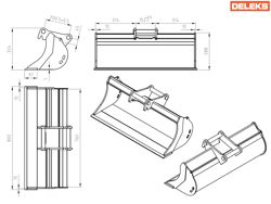 skopa till minigrävare s100 800s30