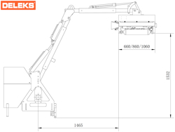 armklippare med skyttelkran til traktor airone