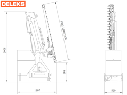 armklippare med skyttelkran til traktor airone